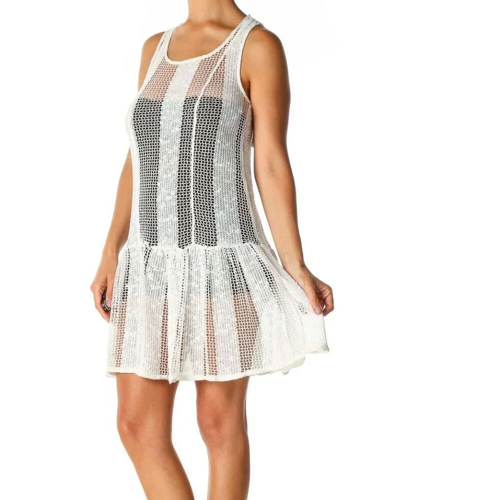 BCBGeneration White Bohemian Fit & Flare Dress - Picture 2 of 3